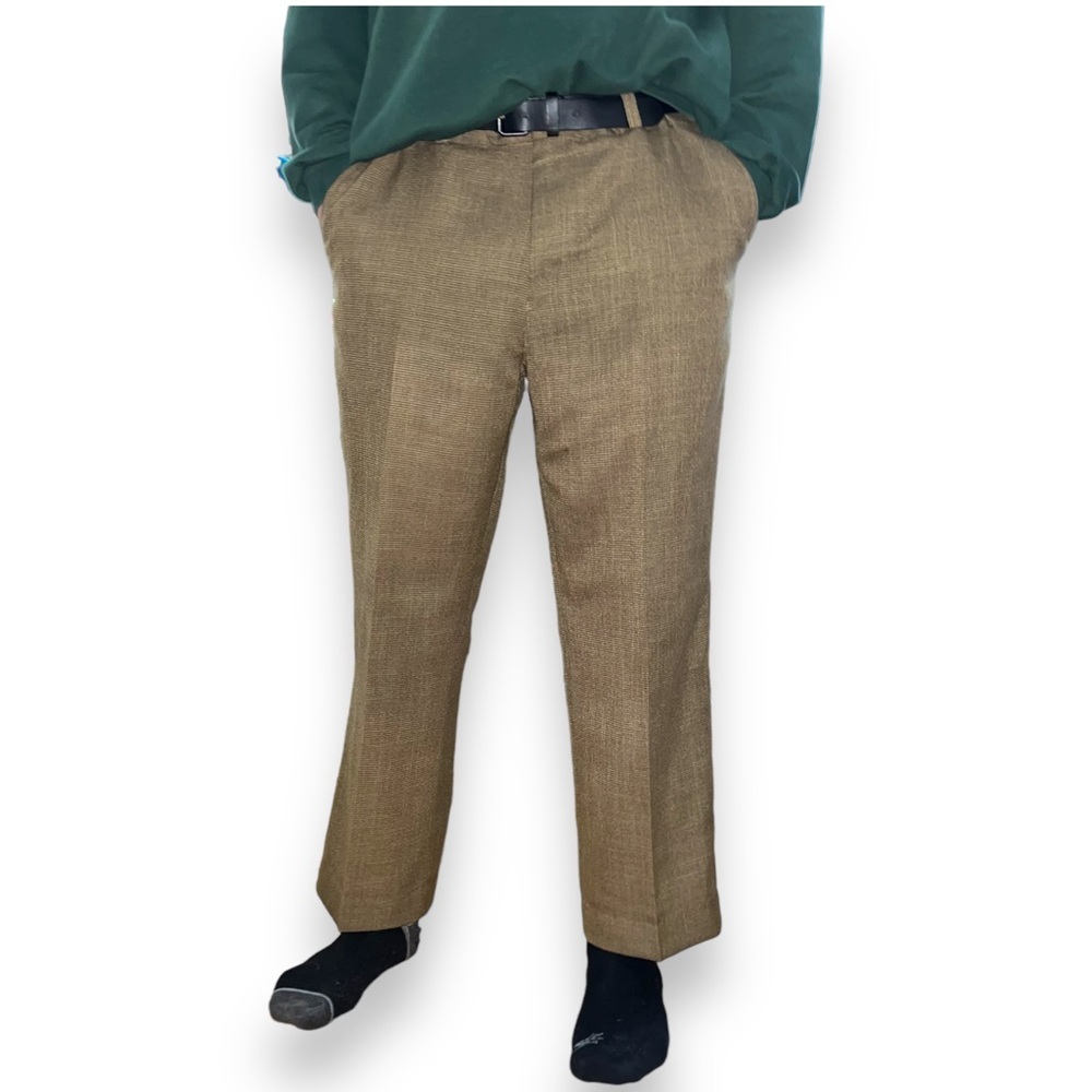 Brown Plaid Vintage 80s Trousers Pants